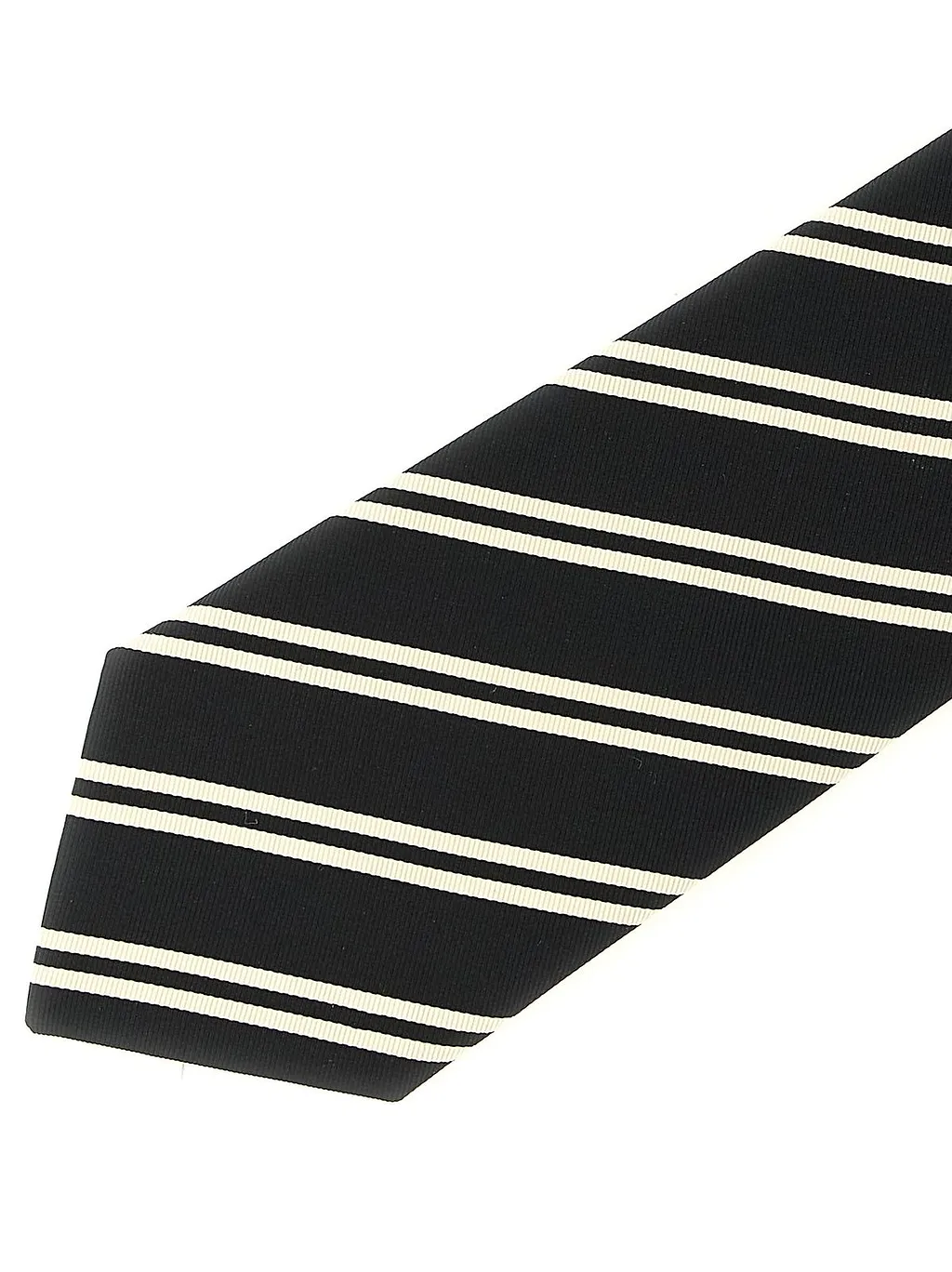 Saint Laurent Striped Jacquard Tie