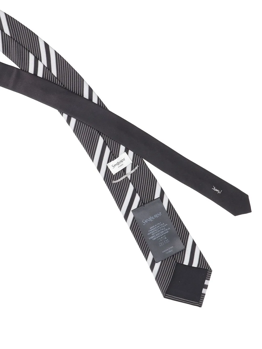 Saint Laurent Striped Jacquard Tie