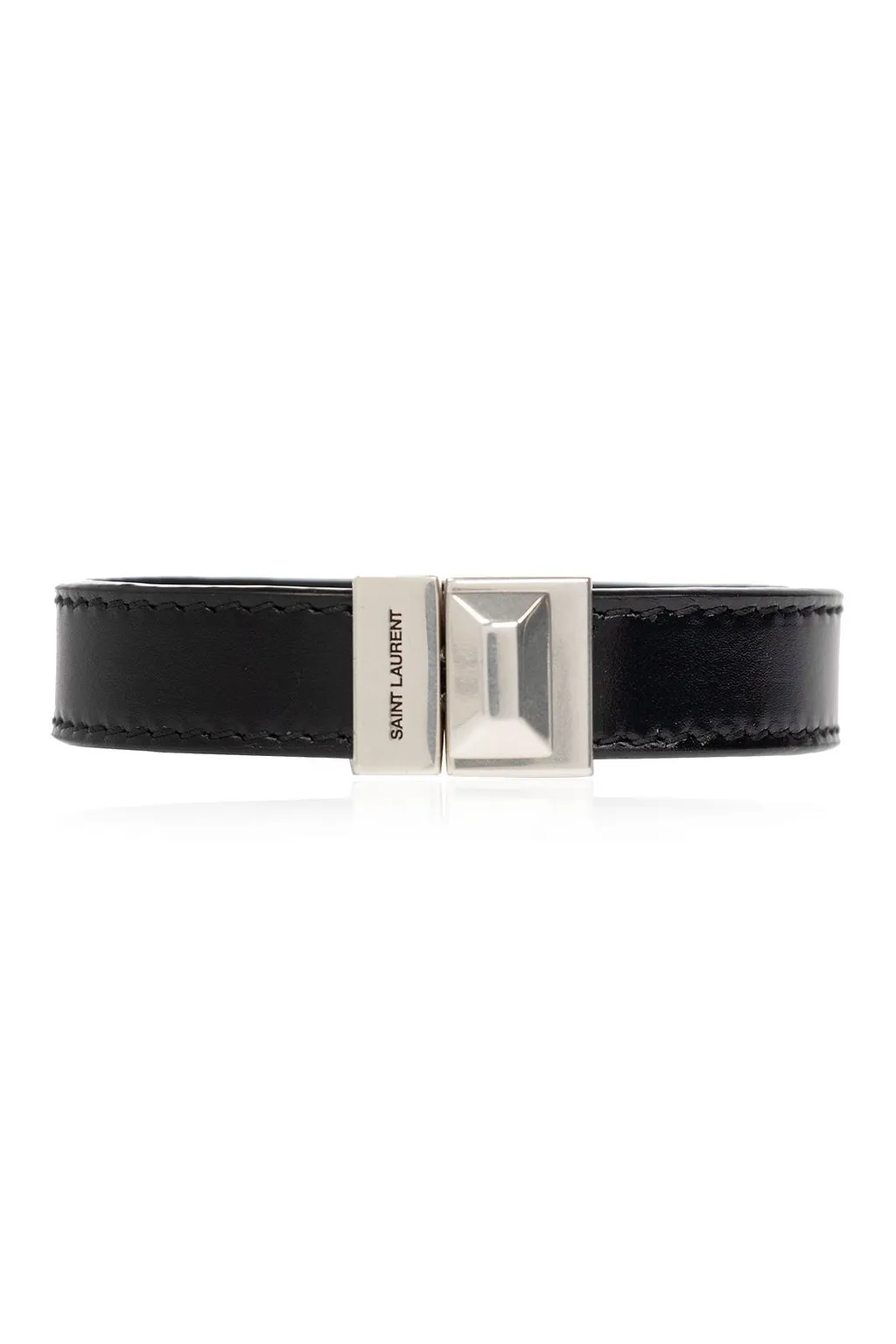 Saint Laurent Logo Engraved Stud Bracelet