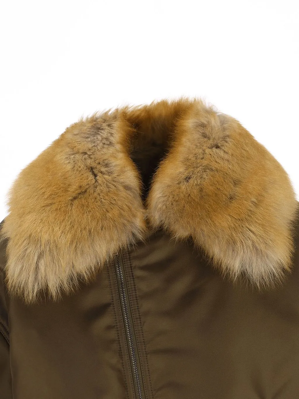 Saint Laurent Zip-Up Long-Sleeved Coat