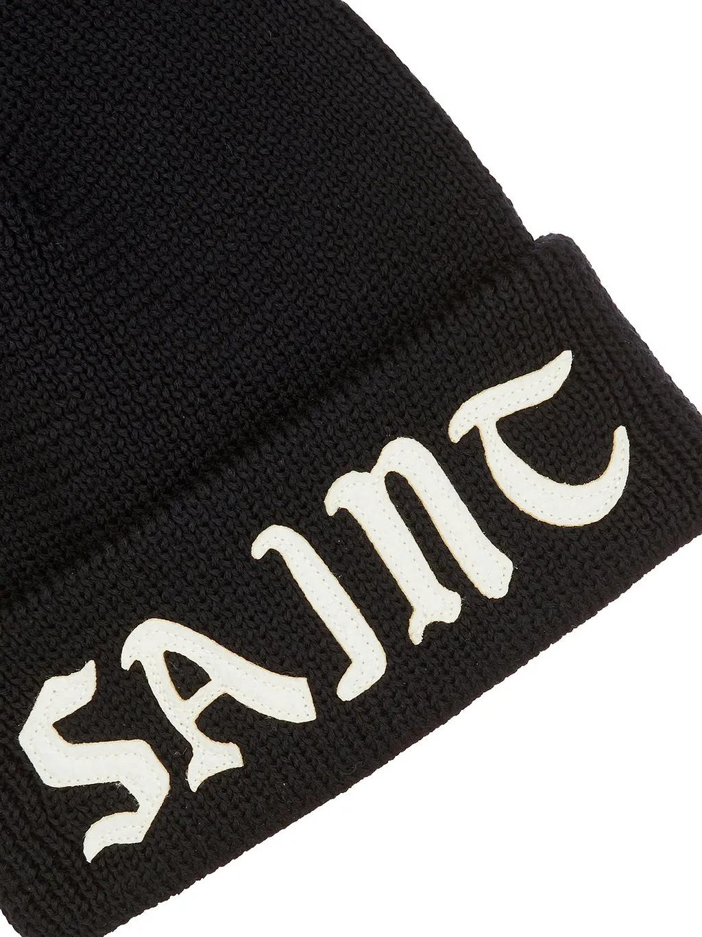 Saint Mxxxxxx Logo Embroidered Knitted Beanie