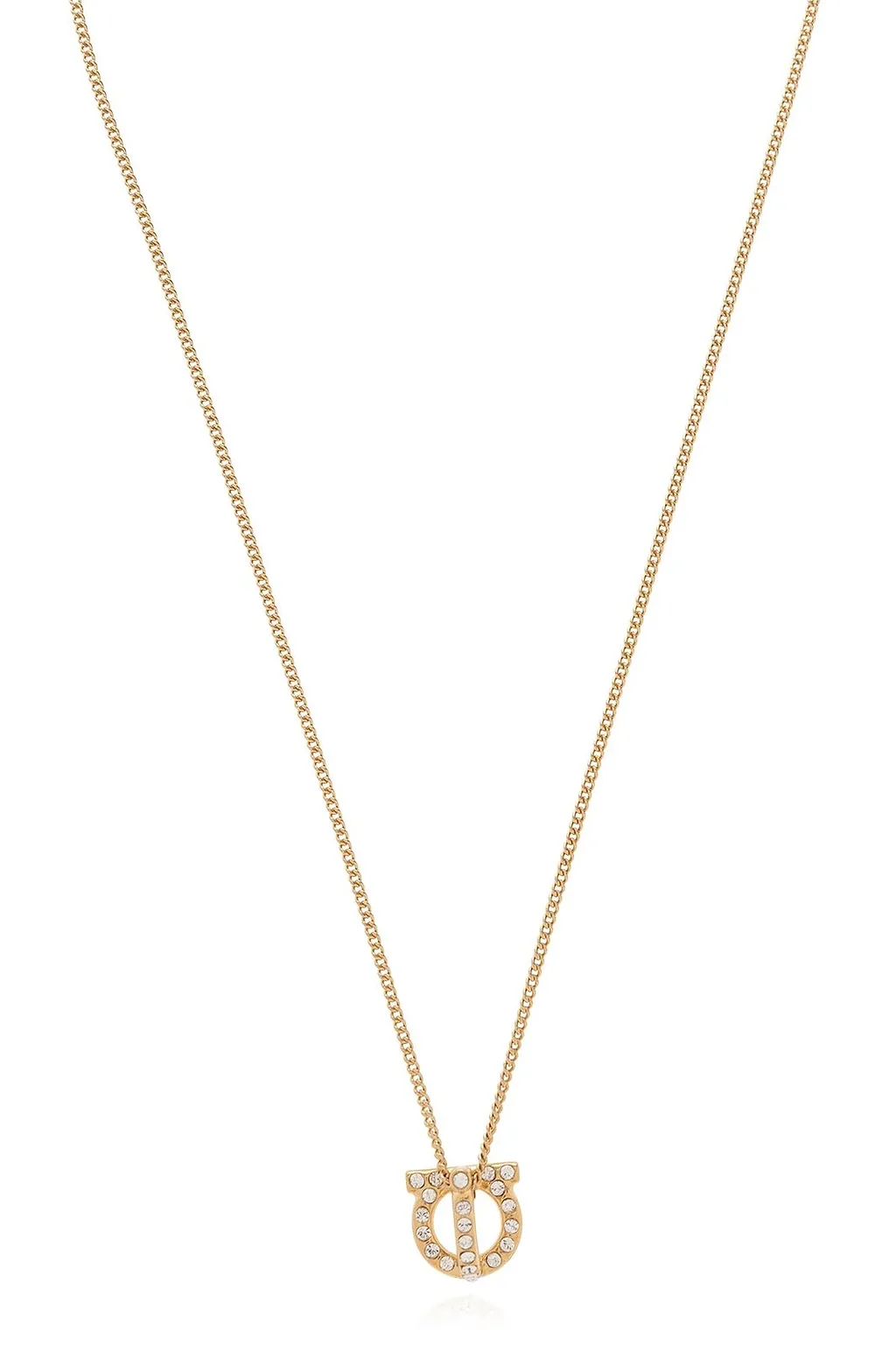 Ferragamo Embellished Gancini Chain-Linked Necklace