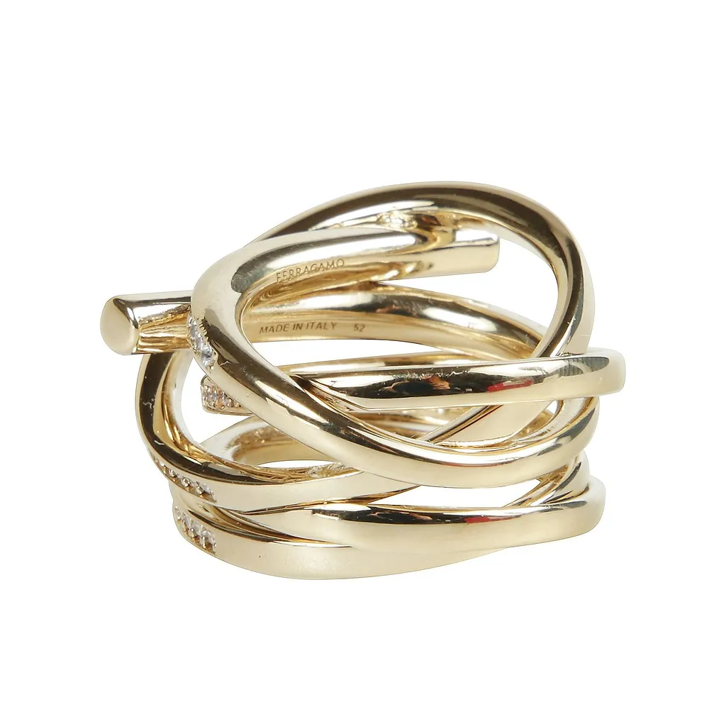 Ferragamo Gancini Embellished Ring