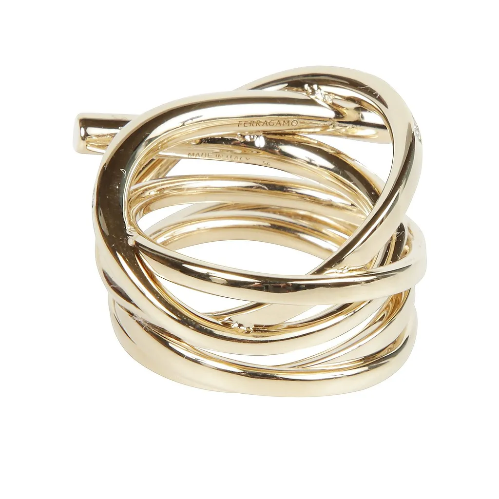 Ferragamo Gancini Embellished Ring
