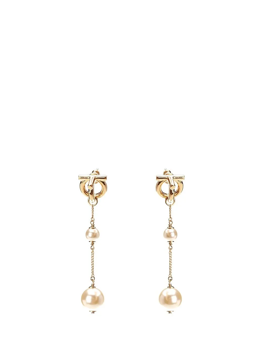 Gancini Pearl Pendant Earrings