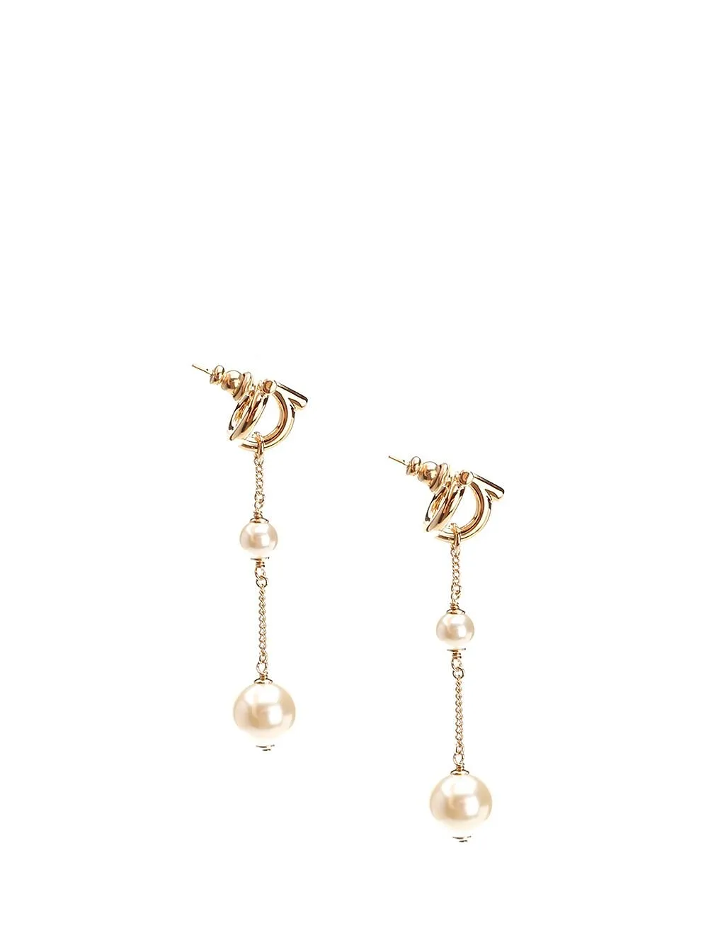 Gancini Pearl Pendant Earrings