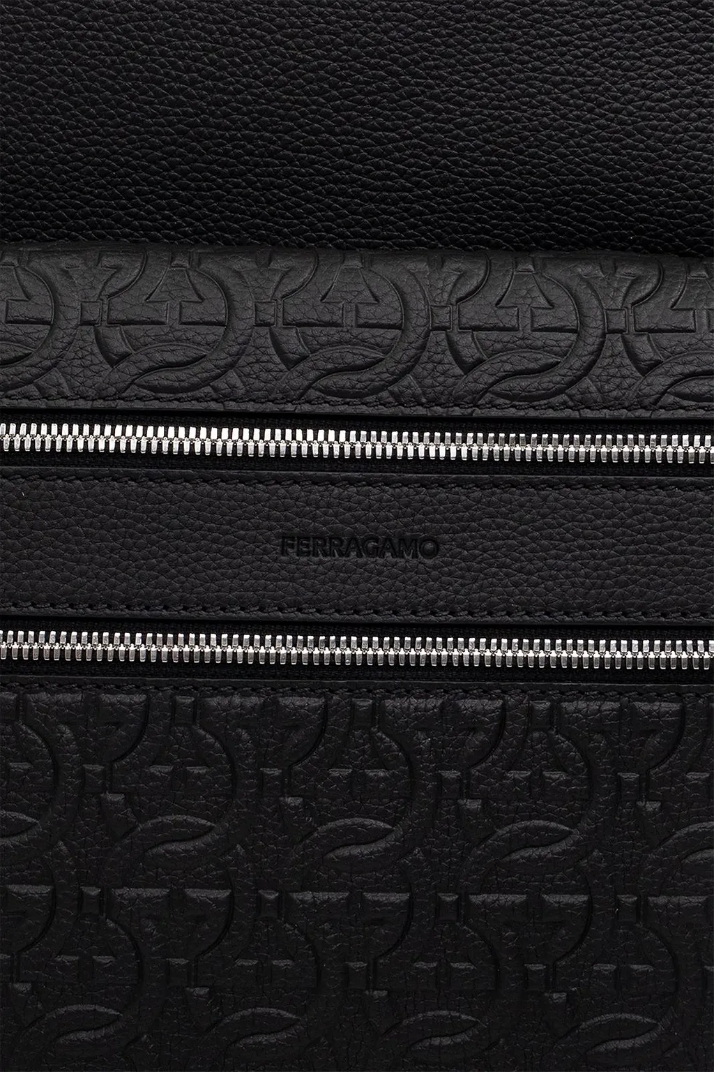 Ferragamo Logo-Embossed Zipped Backpack