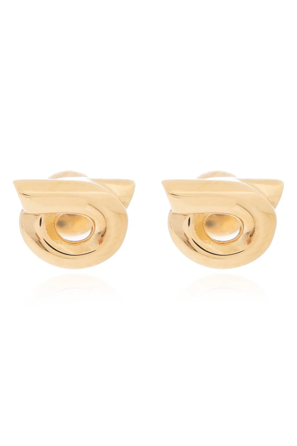 Ferragamo Logo Engraved Earrings