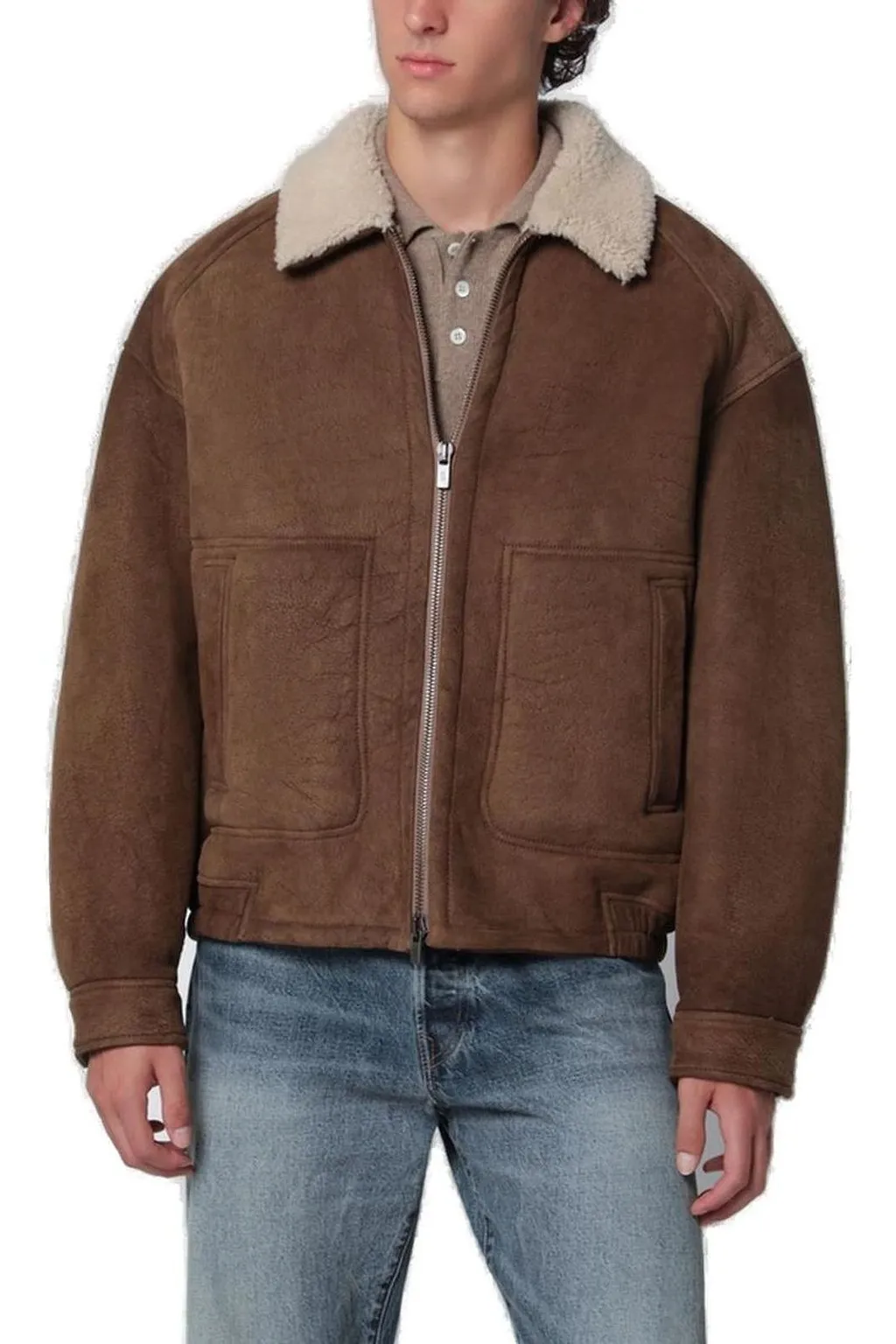 Salvatore Santoro Shearling Detailed Zip-Up Jacket