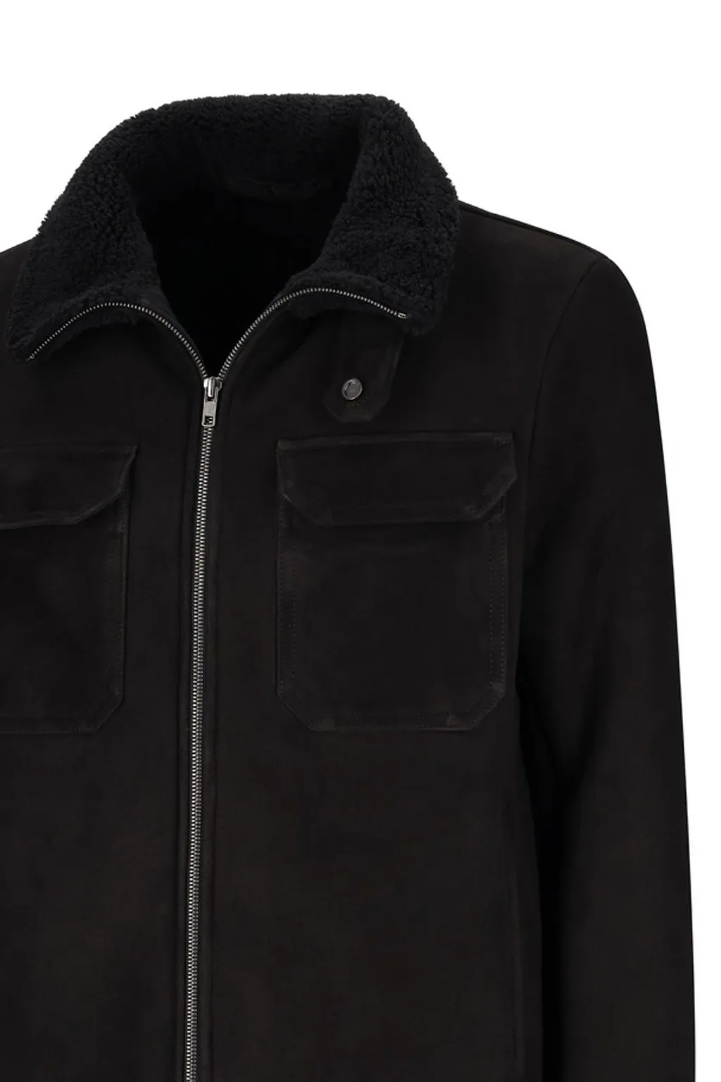 Shearling Zip-Up Jacket