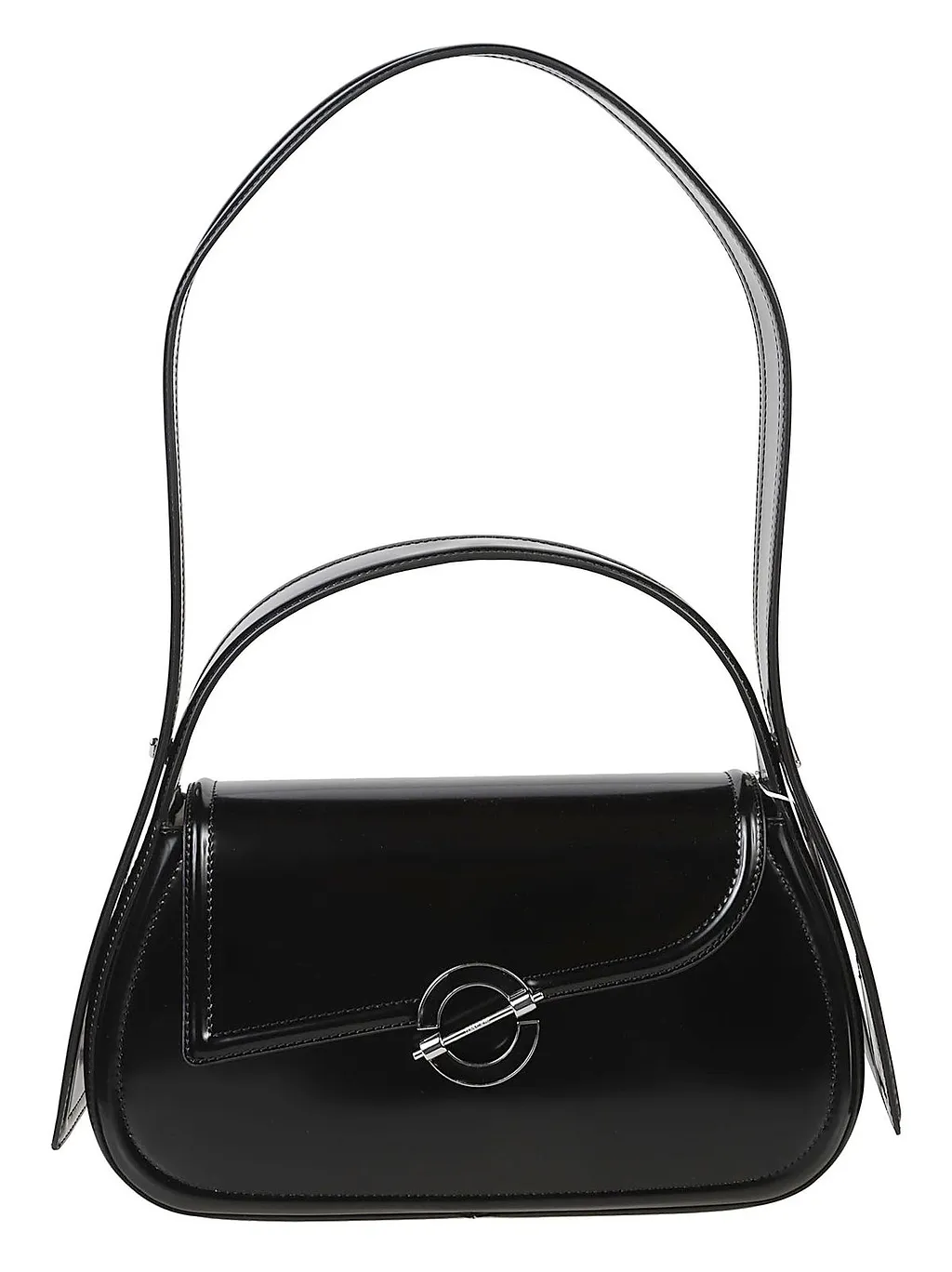 Curved Flap Shoulder Bag