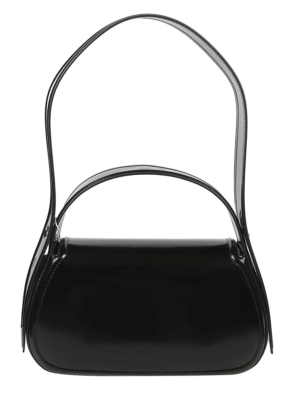 Curved Flap Shoulder Bag