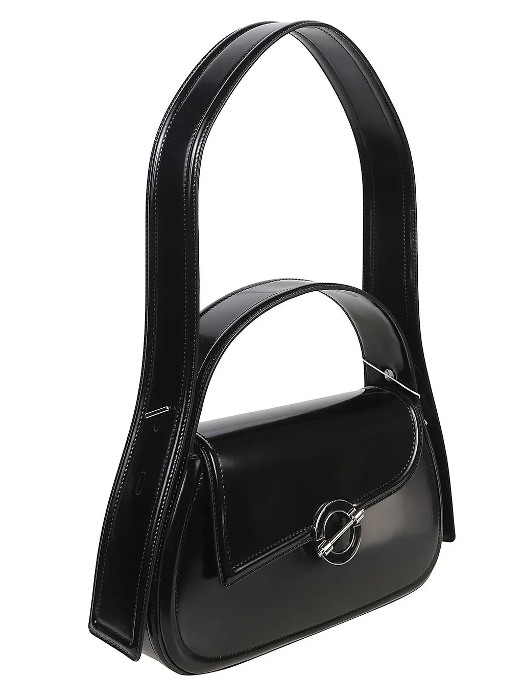 Curved Flap Shoulder Bag