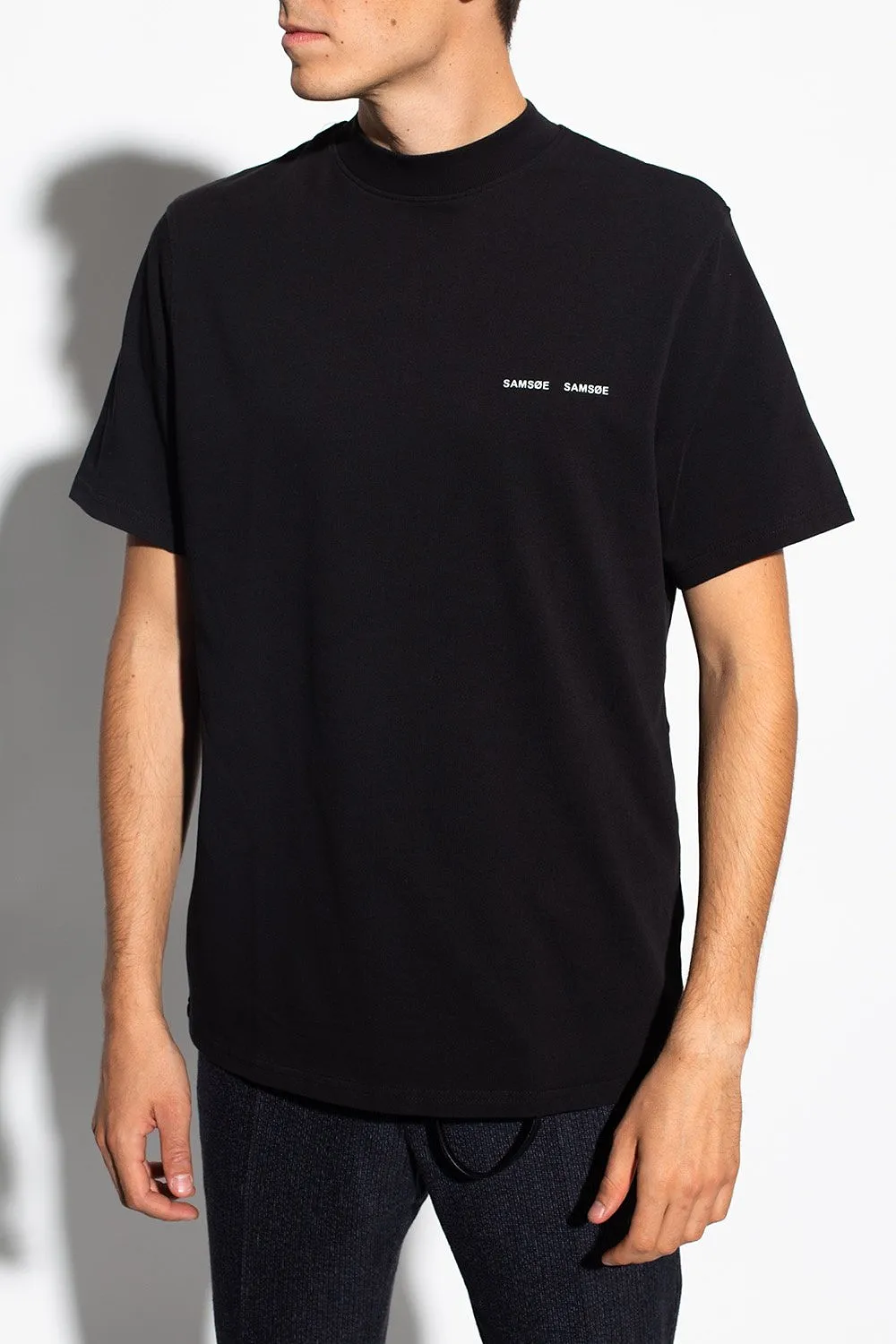 SamsØE SamsØE Logo Detailed Crewneck T-Shirt