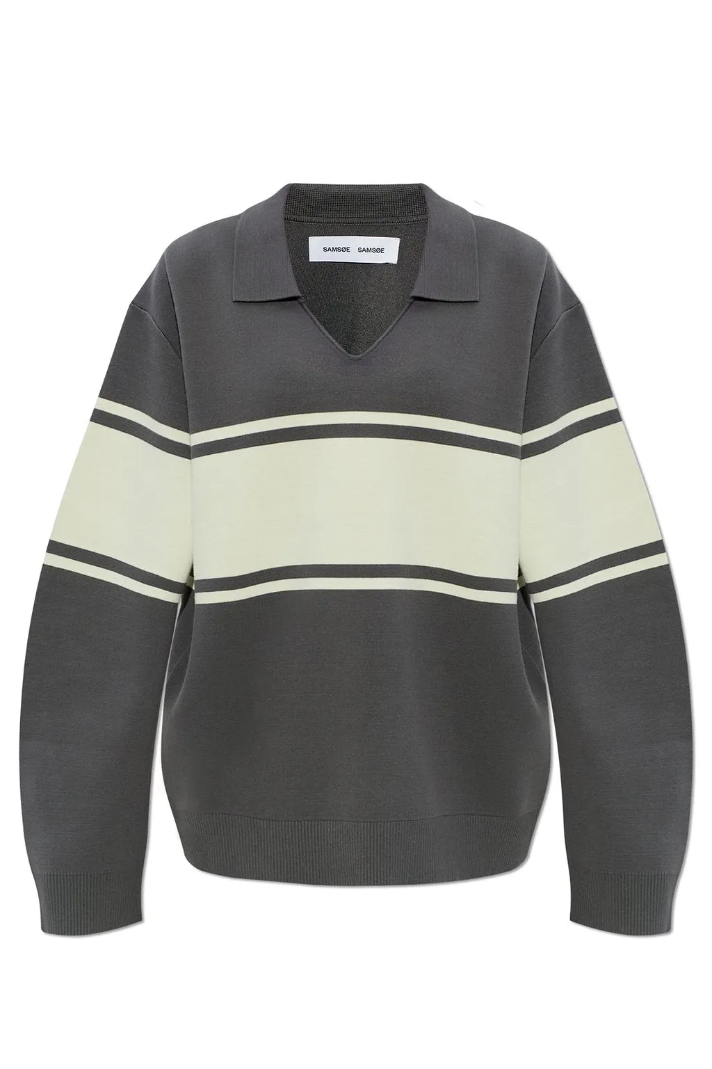 SamsØE SamsØE Saanne Striped Polo Sweater