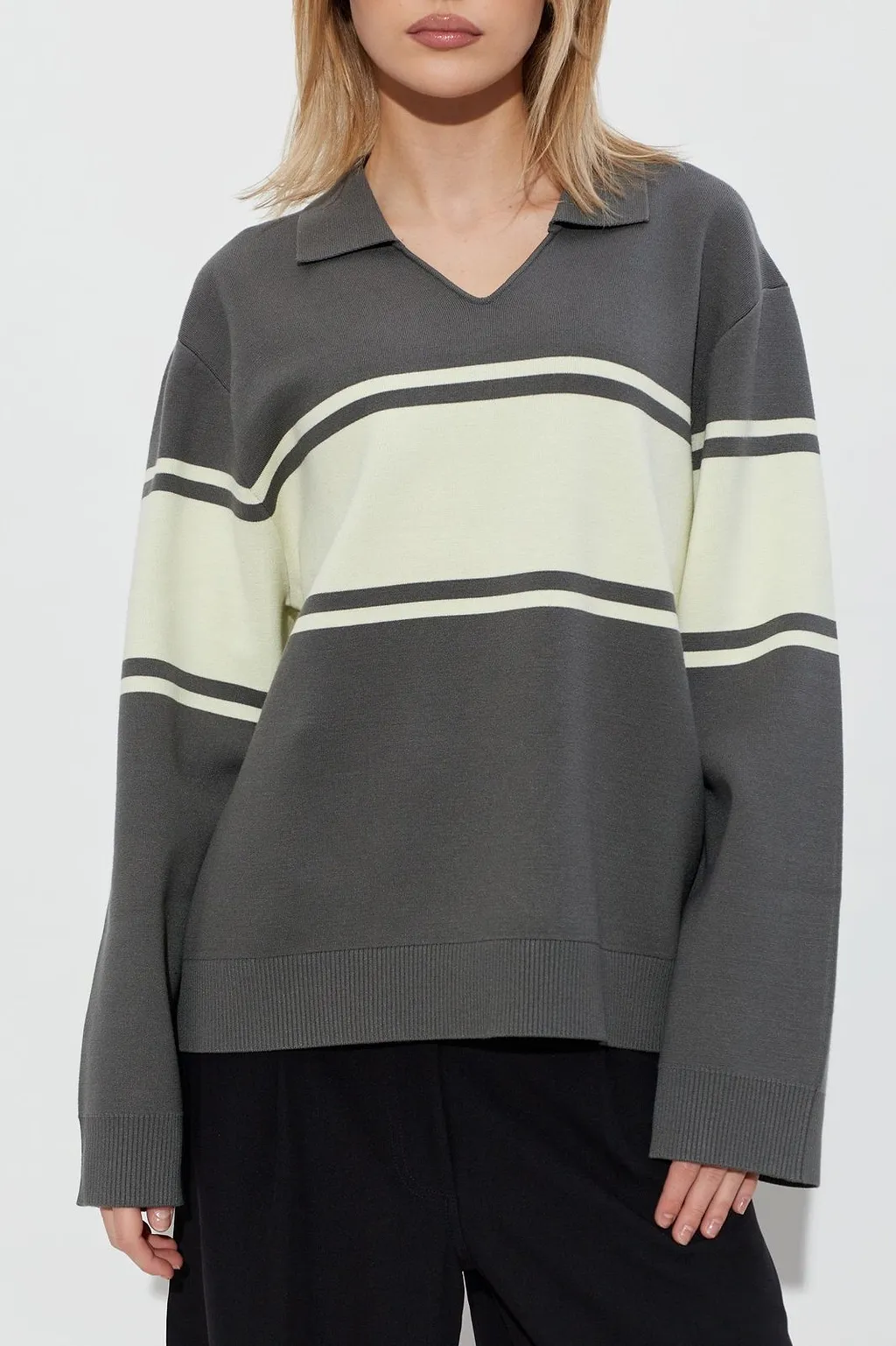 SamsØE SamsØE Saanne Striped Polo Sweater