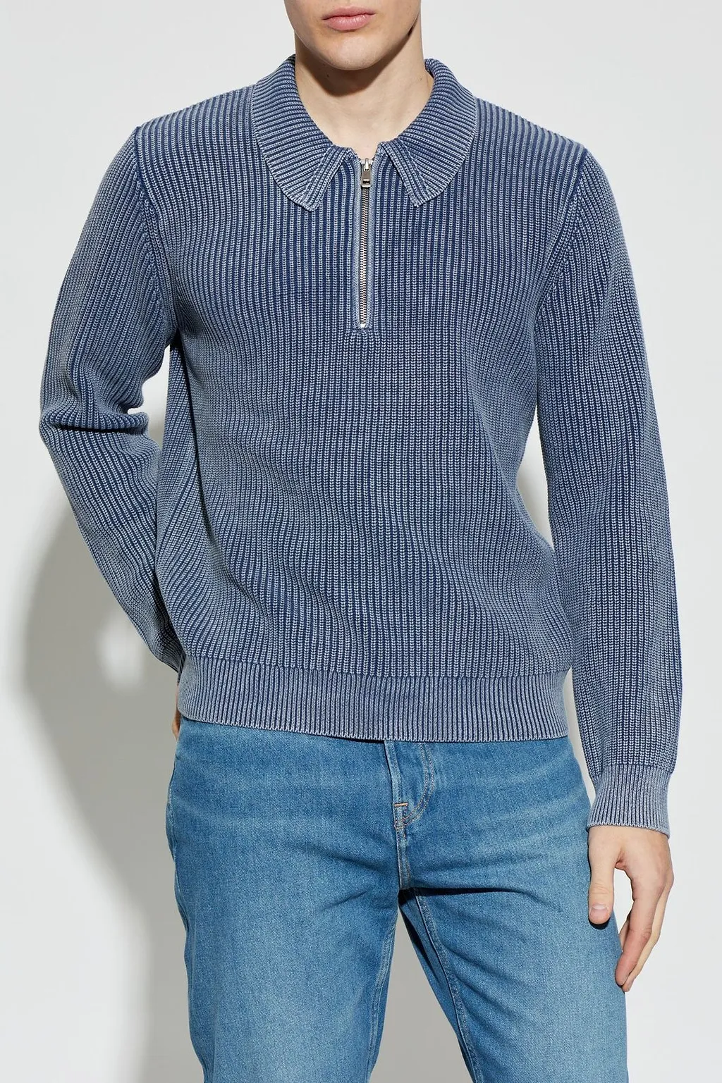 SamsØE SamsØE Saearl Zip Polo Knitted Sweater