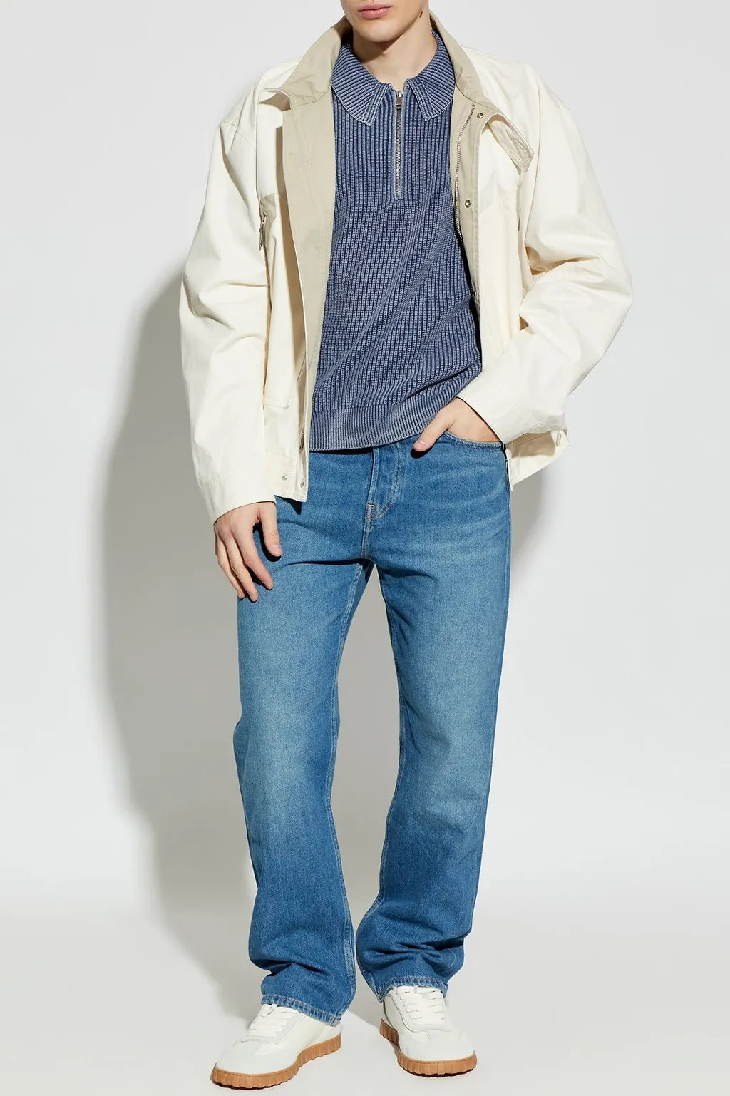 SamsØE SamsØE Saearl Zip Polo Knitted Sweater