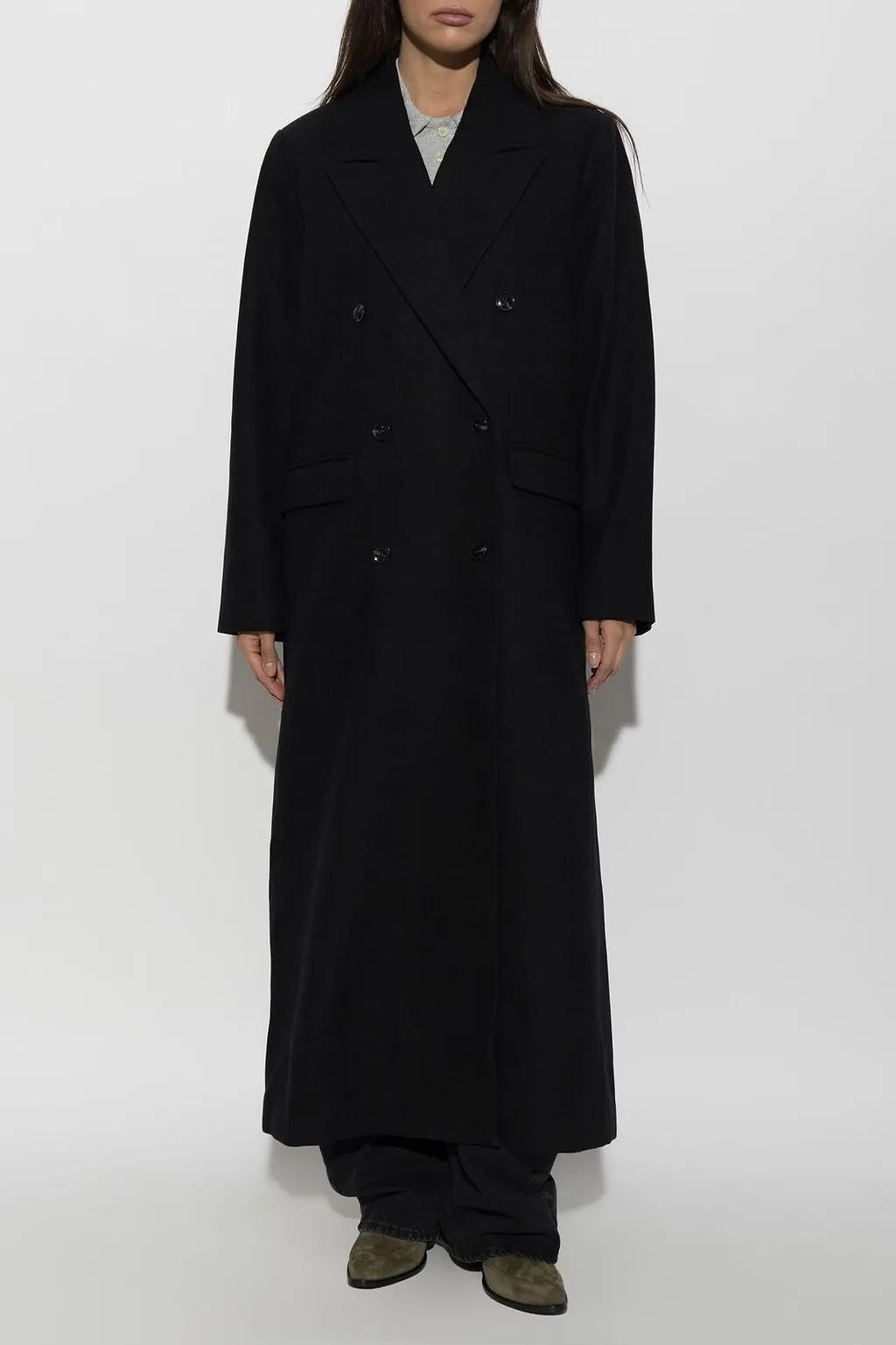 Sajill Long Double-Breasted Coat