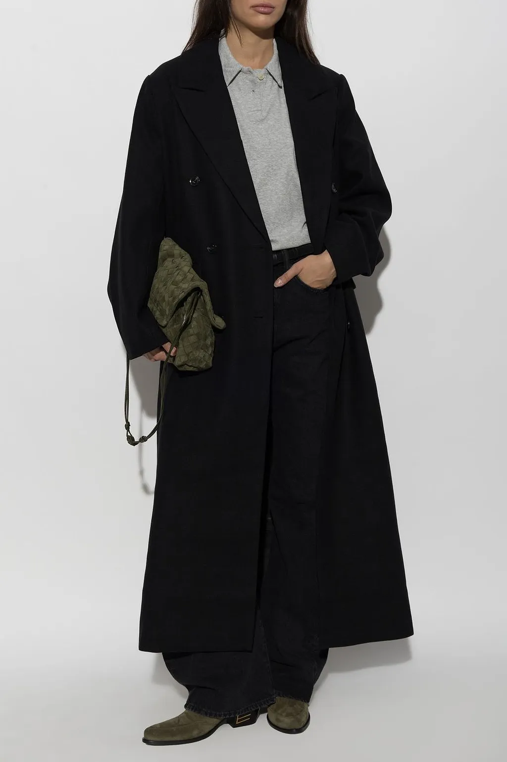 Sajill Long Double-Breasted Coat