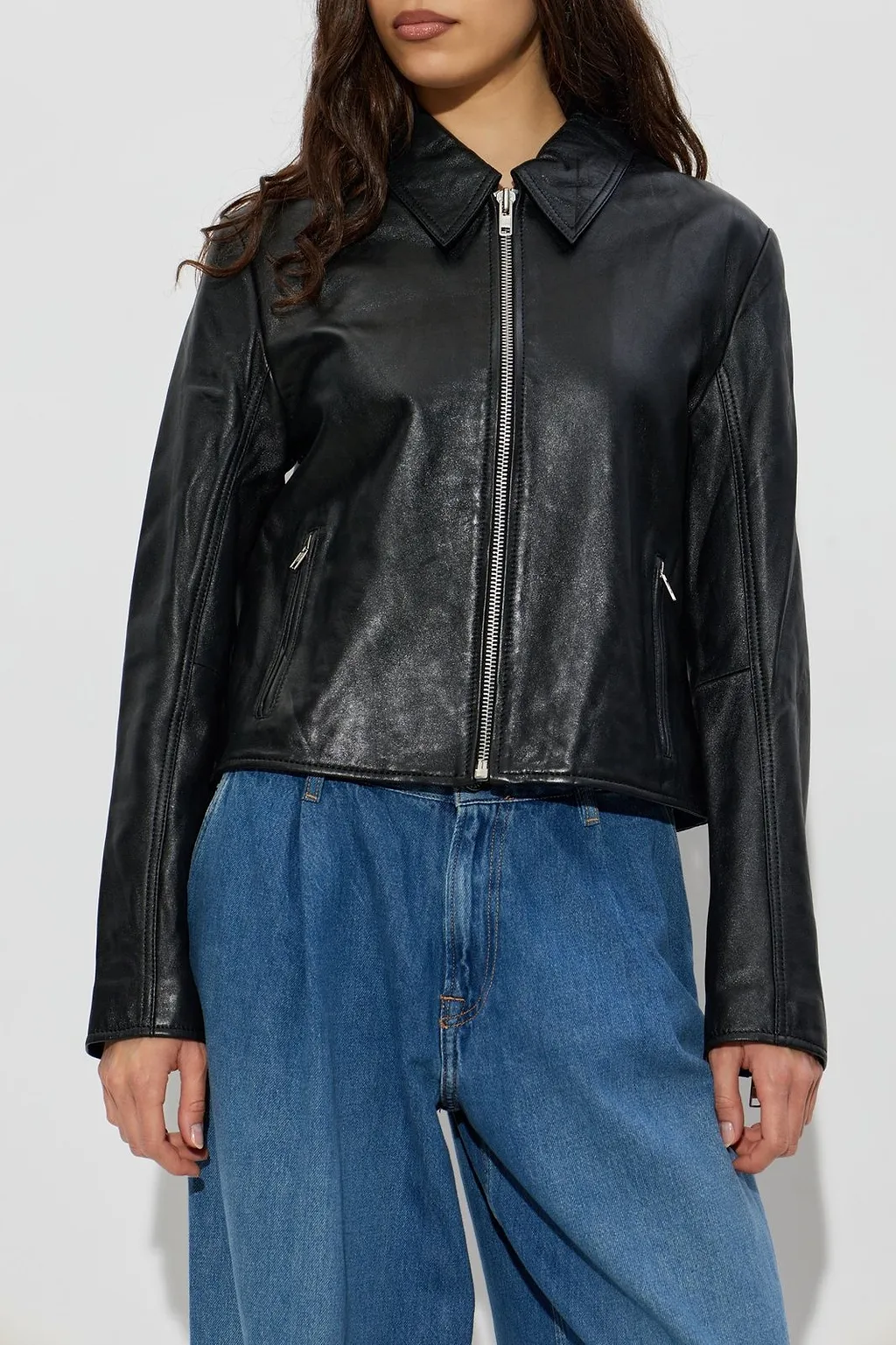 Sashiloh Zip Leather Jacket