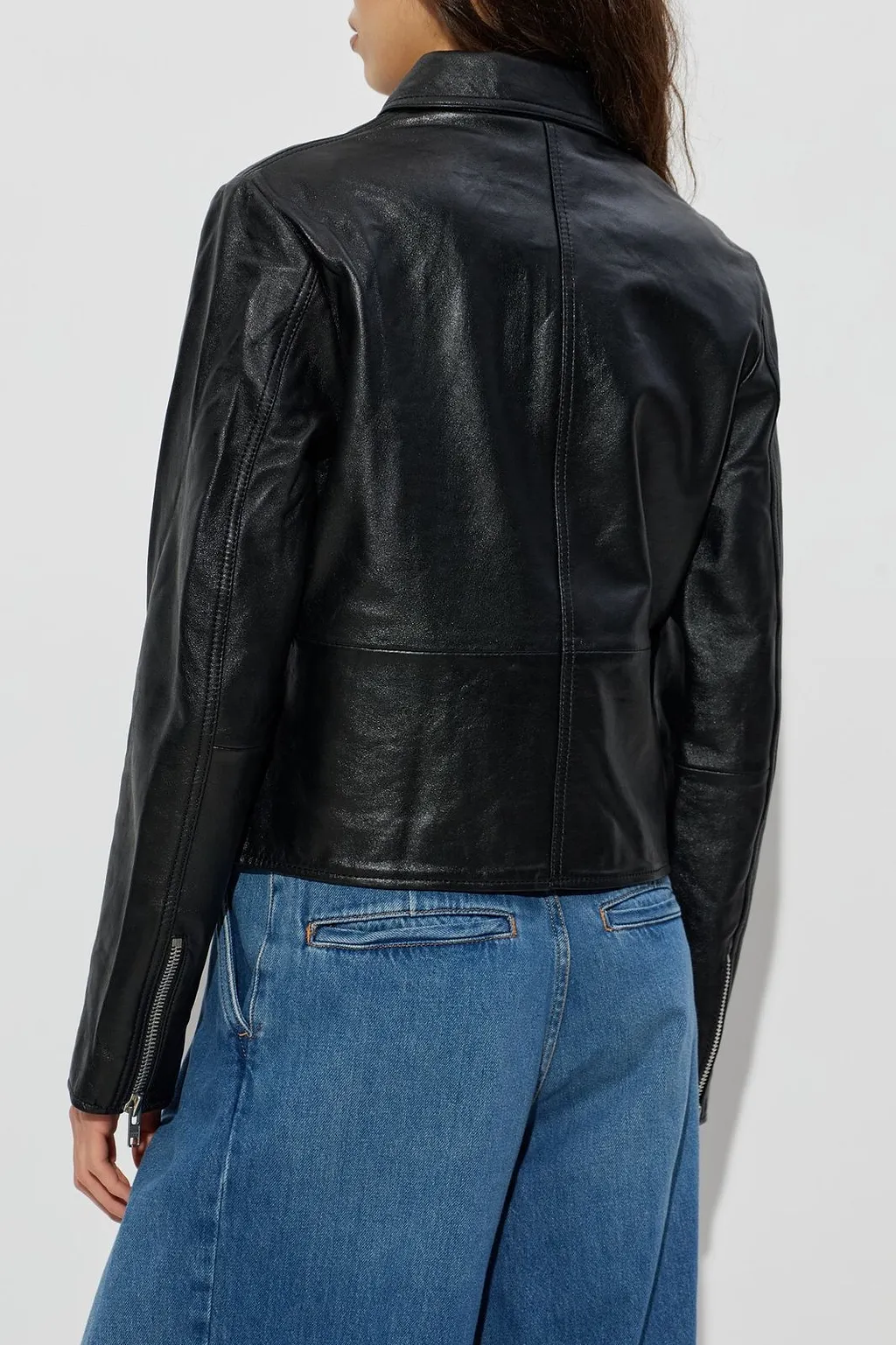 Sashiloh Zip Leather Jacket