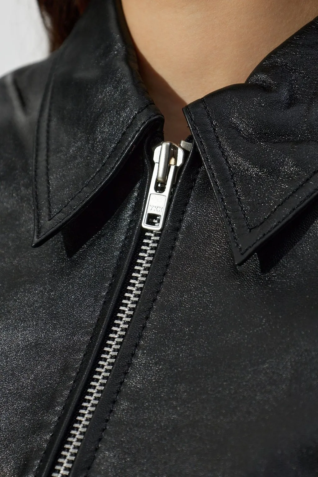 Sashiloh Zip Leather Jacket