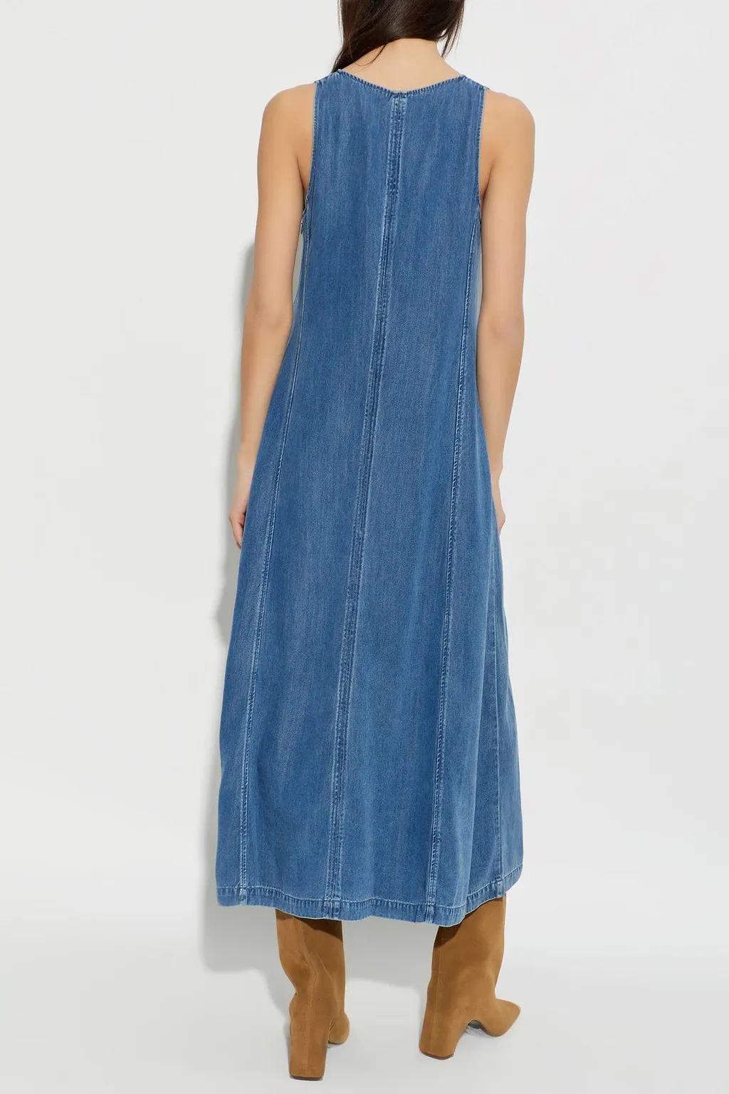 Saskylar V-Neck Denim Dress