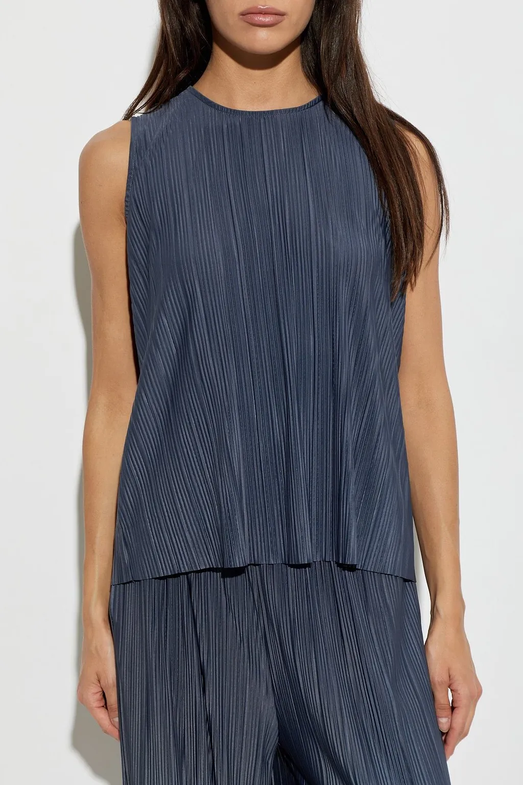 Sauma Pleated Sleeveless Top