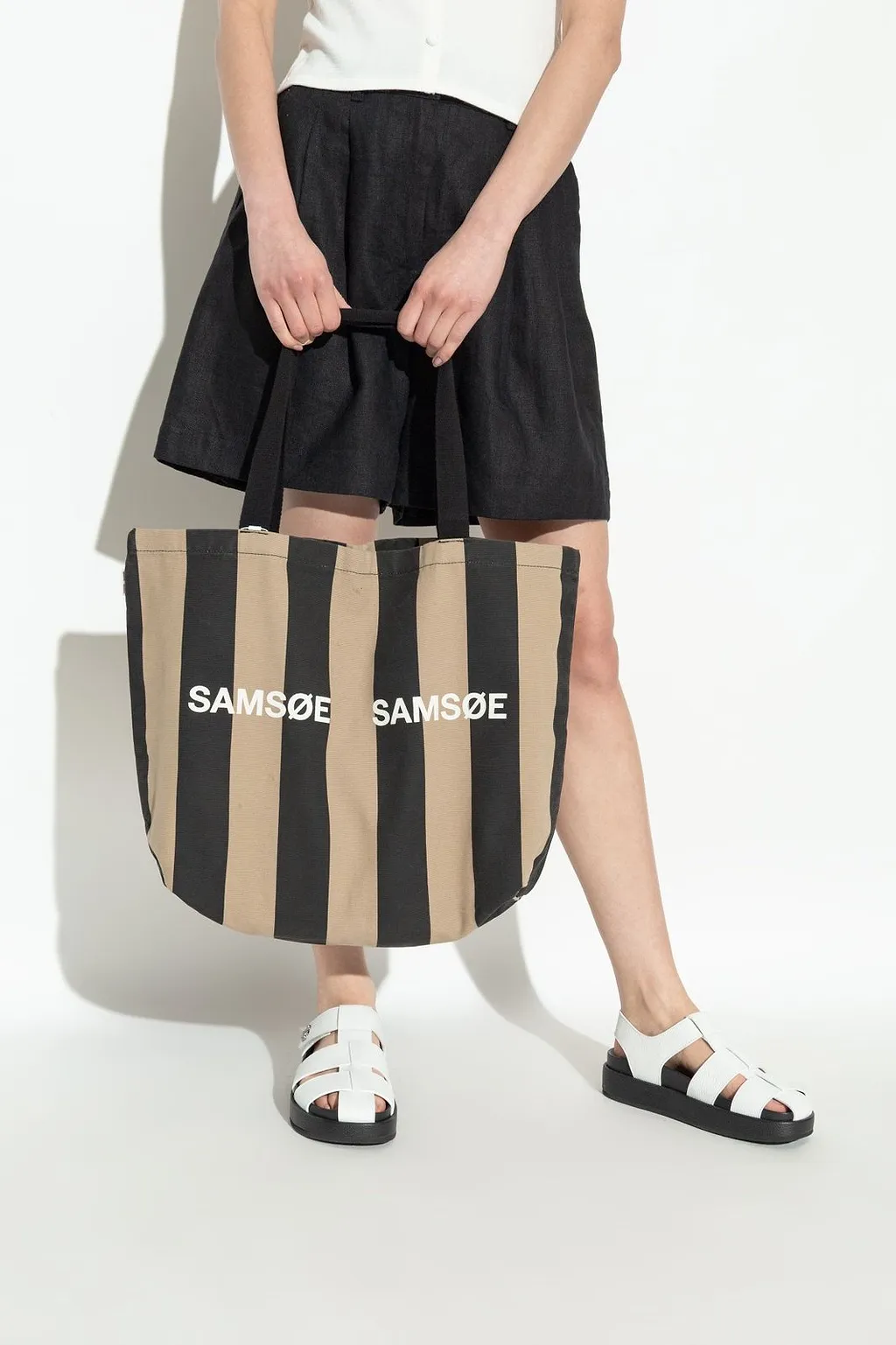 Frinka Striped Tote Bag
