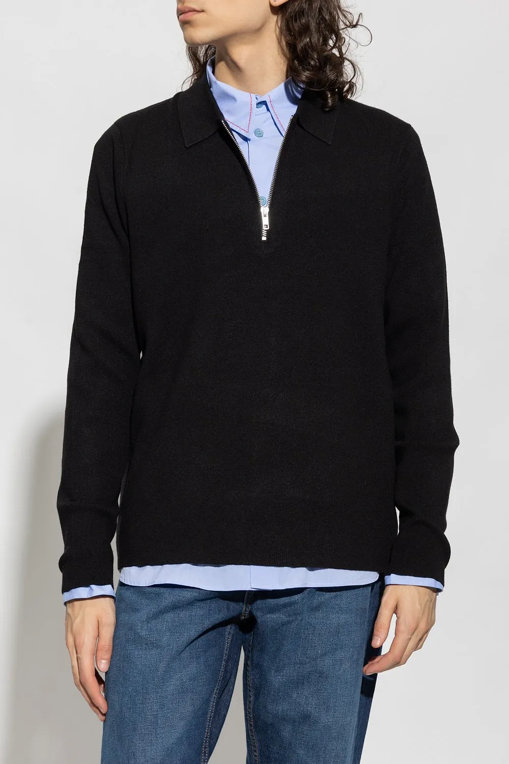 SamsØE SamsØE Guna Half-Zip Knitted Polo Shirt
