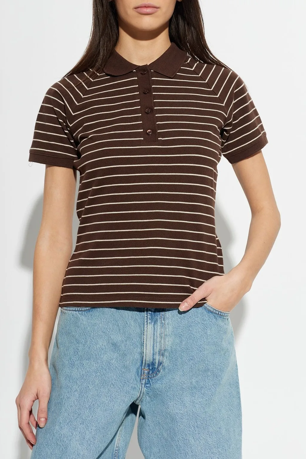 Samia Striped Polo Top