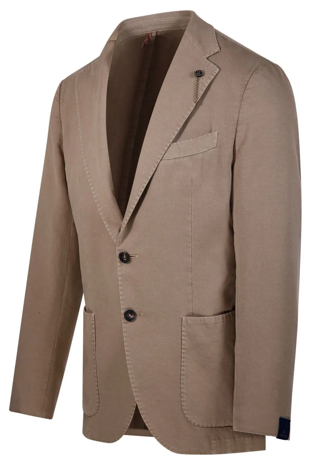Santaniello Single-Breasted Cotton Blazer