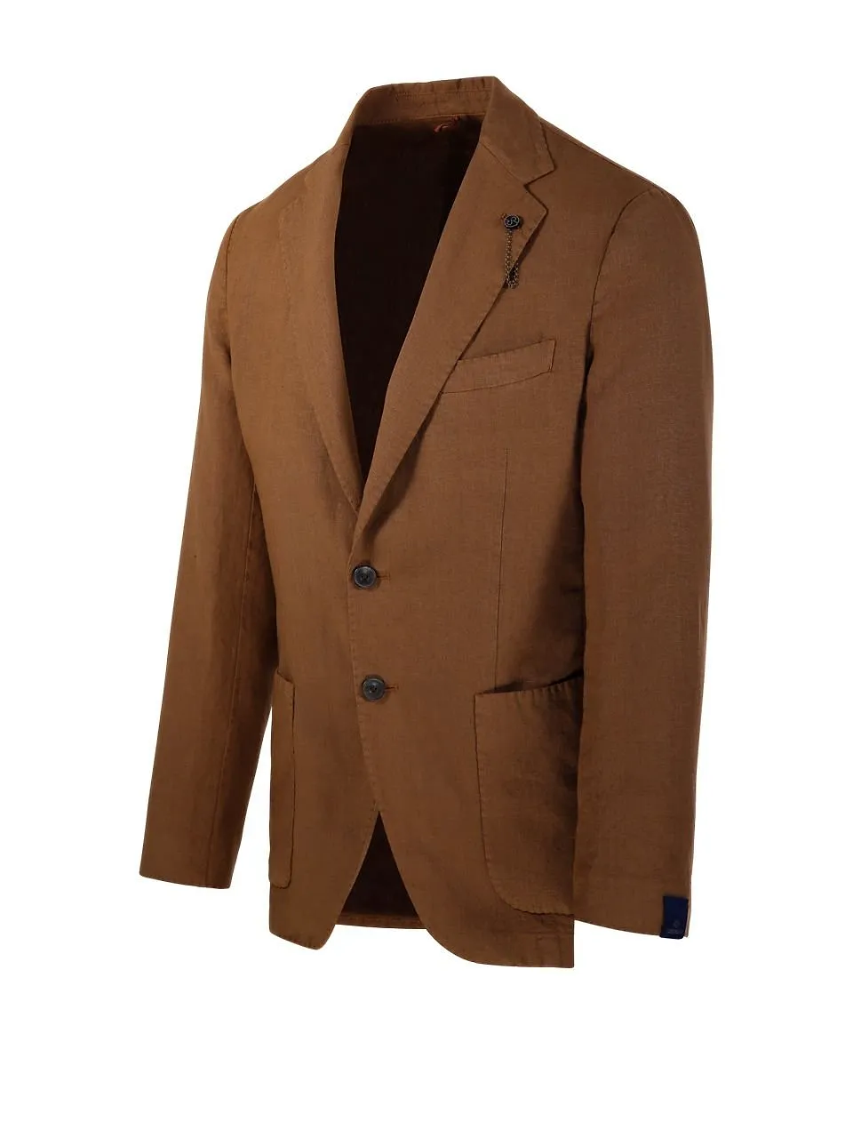 Santaniello Single-Breasted Linen Blazer
