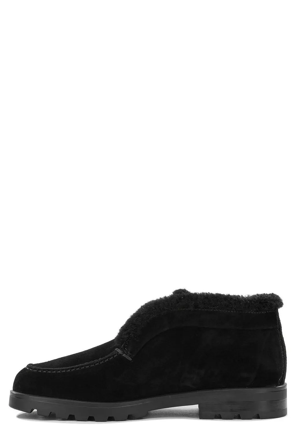 Santoni Desert Shearling-Trim Boots