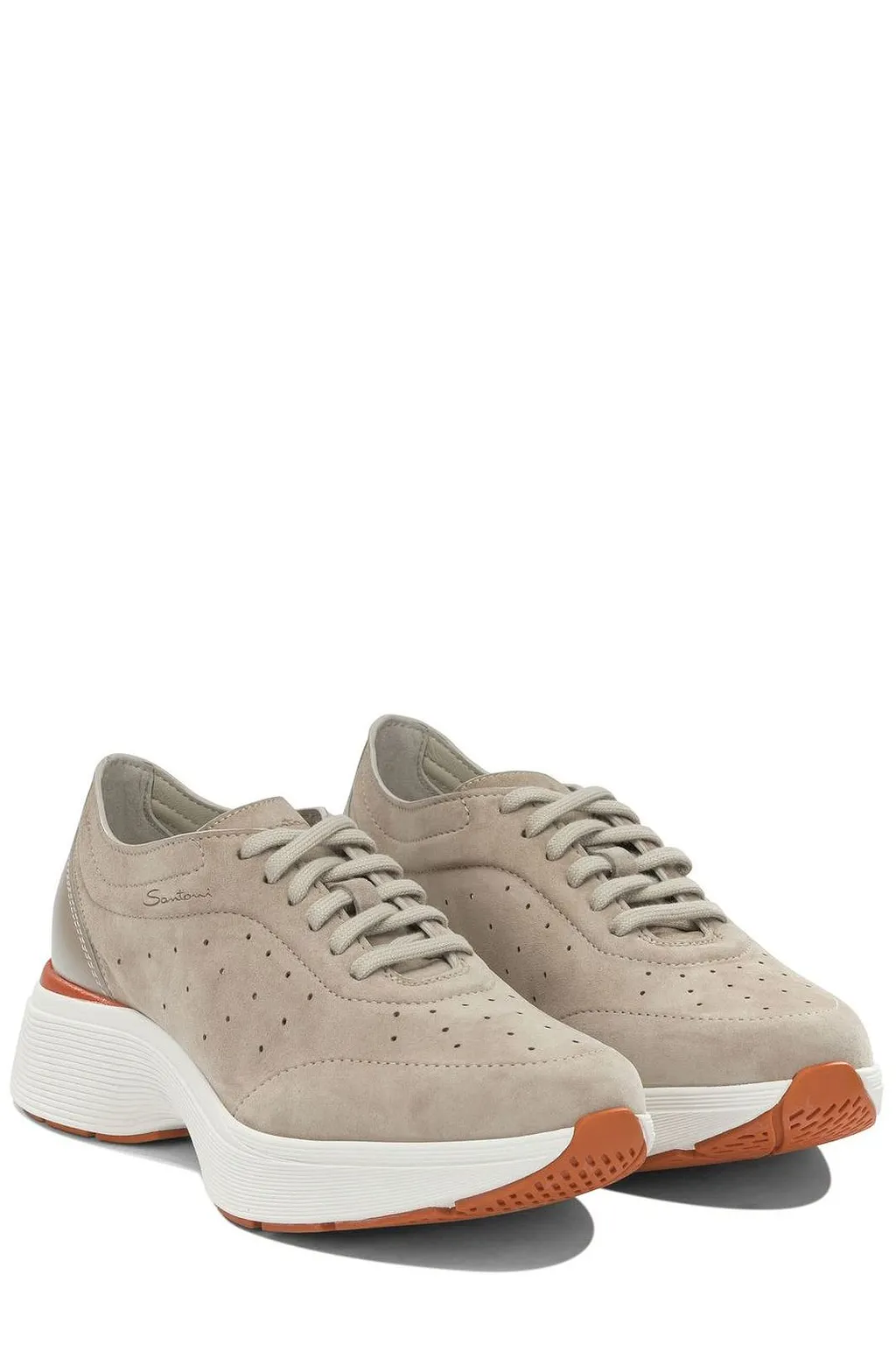 Santoni Easy Bounce Perforated Sneakers