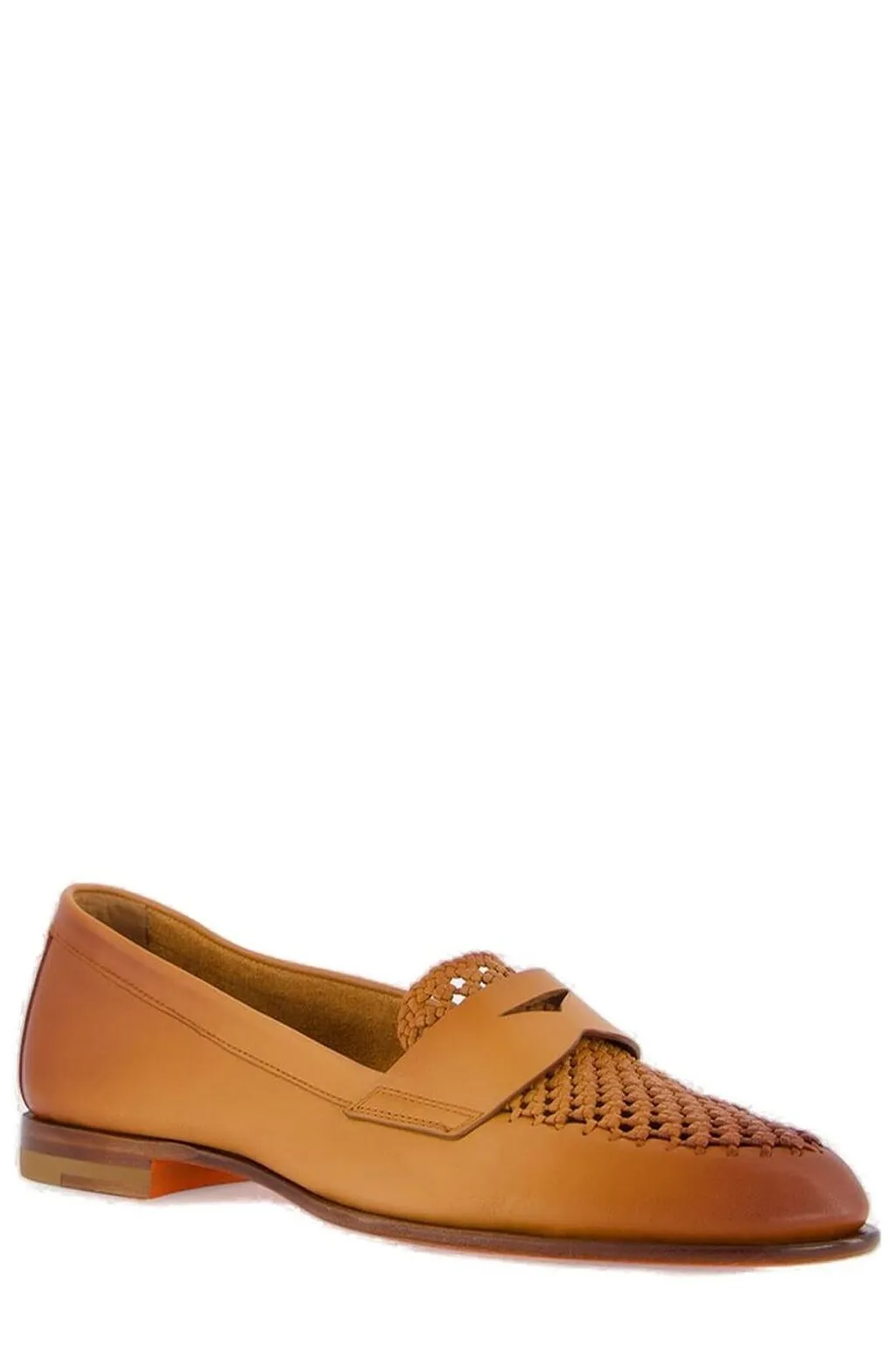 Santoni Logo Printed Loafers