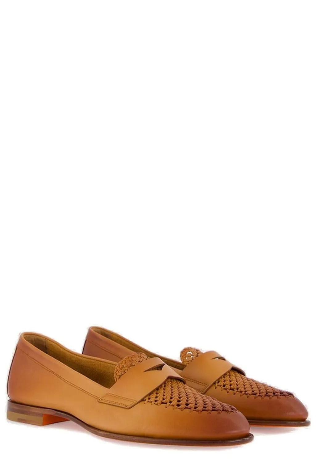 Santoni Logo Printed Loafers