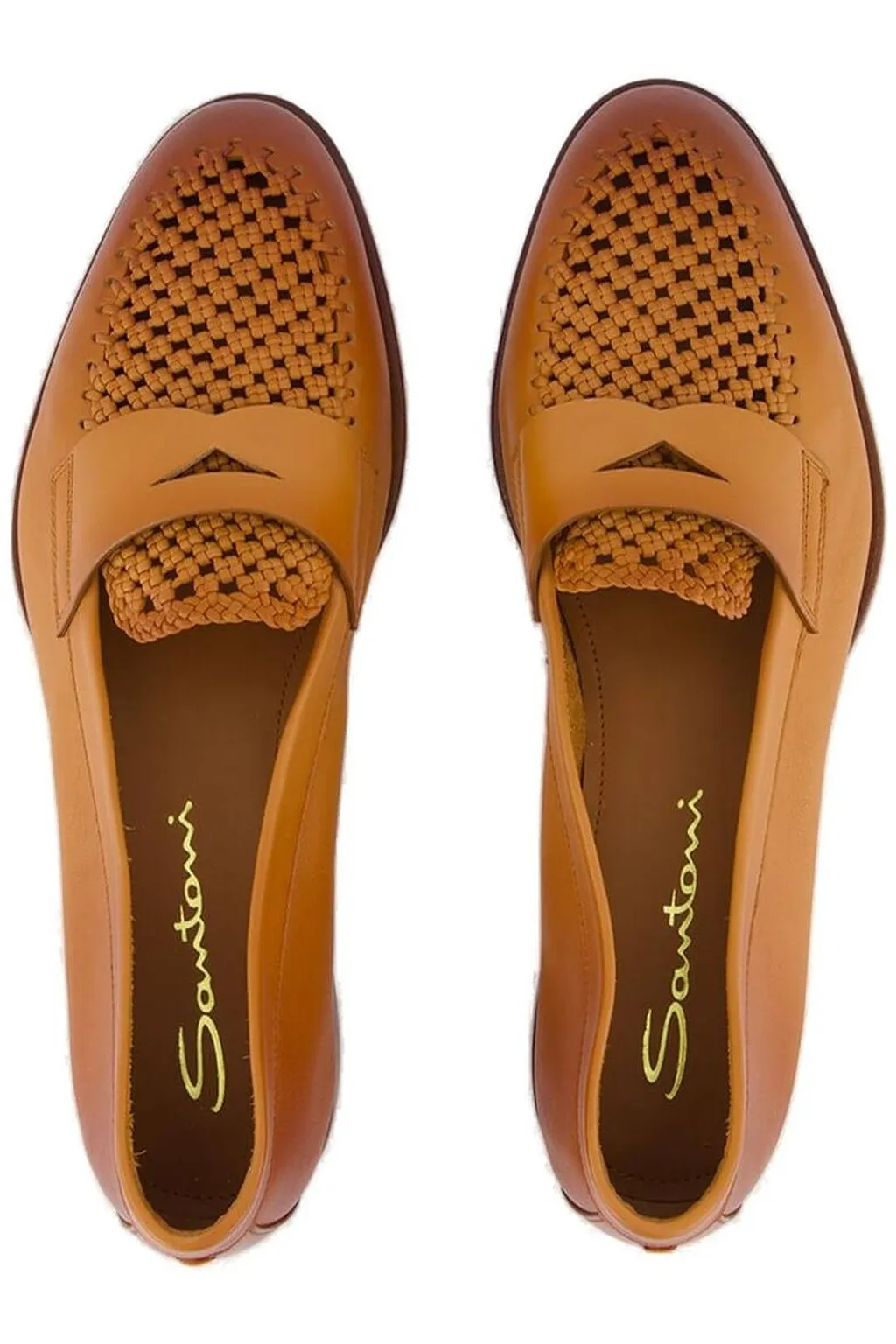 Santoni Logo Printed Loafers