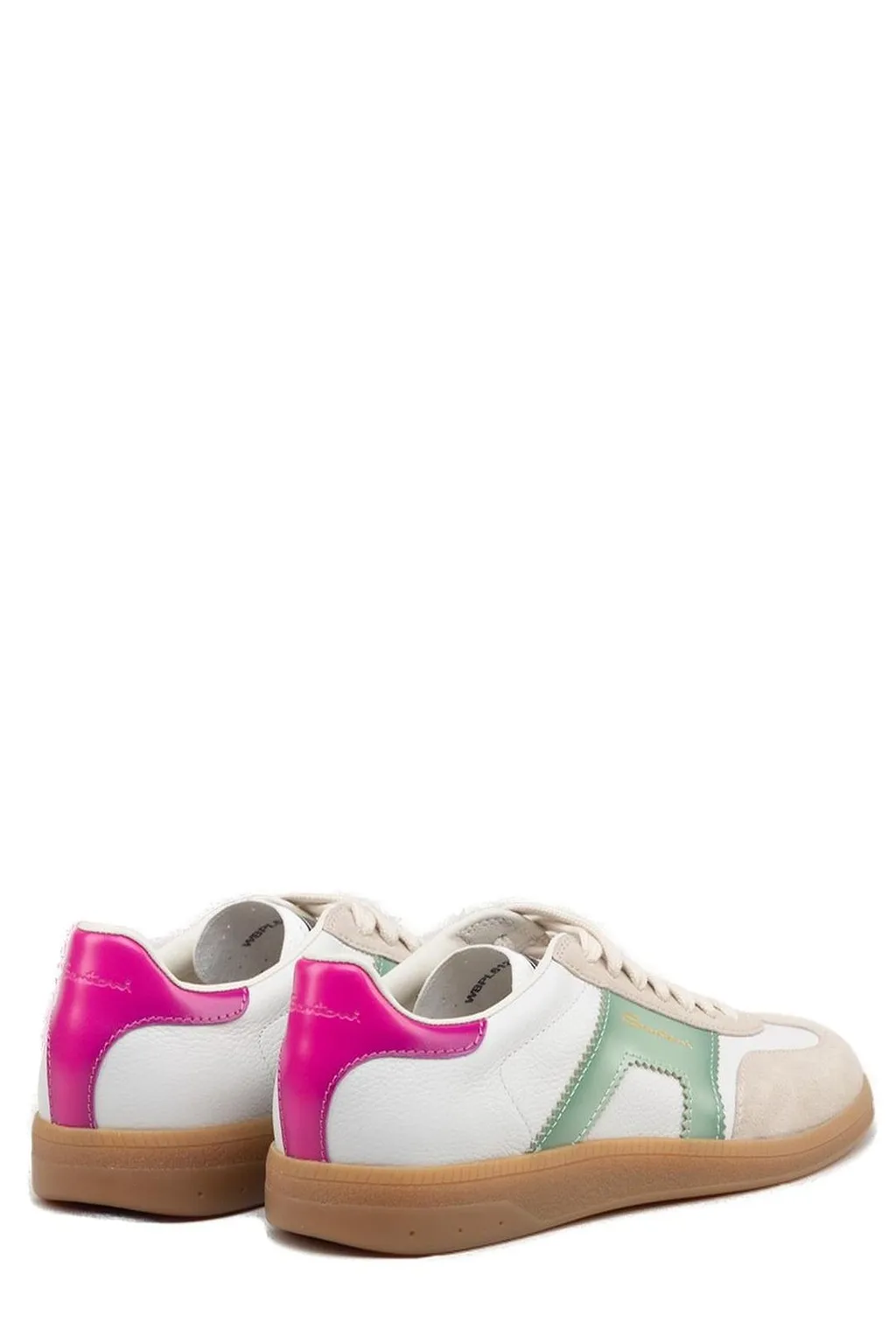 Santoni Logo Printed Lace-Up Sneakers