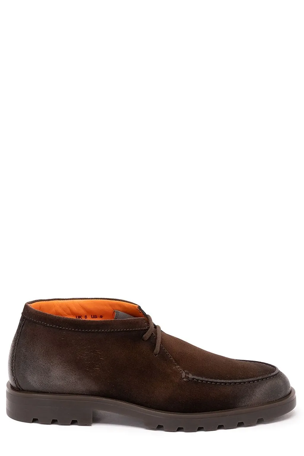 Santoni Rock Almond Toe Lace-Up Boots