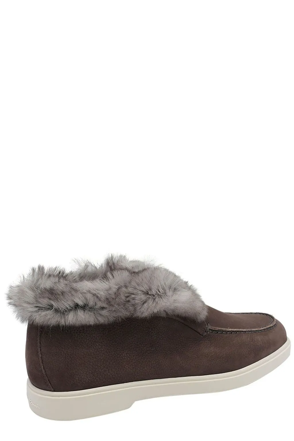 Santoni Shearling-Trim Desert Boots