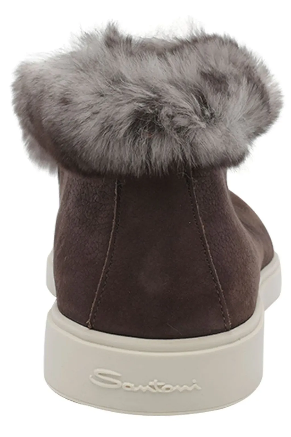 Santoni Shearling-Trim Desert Boots