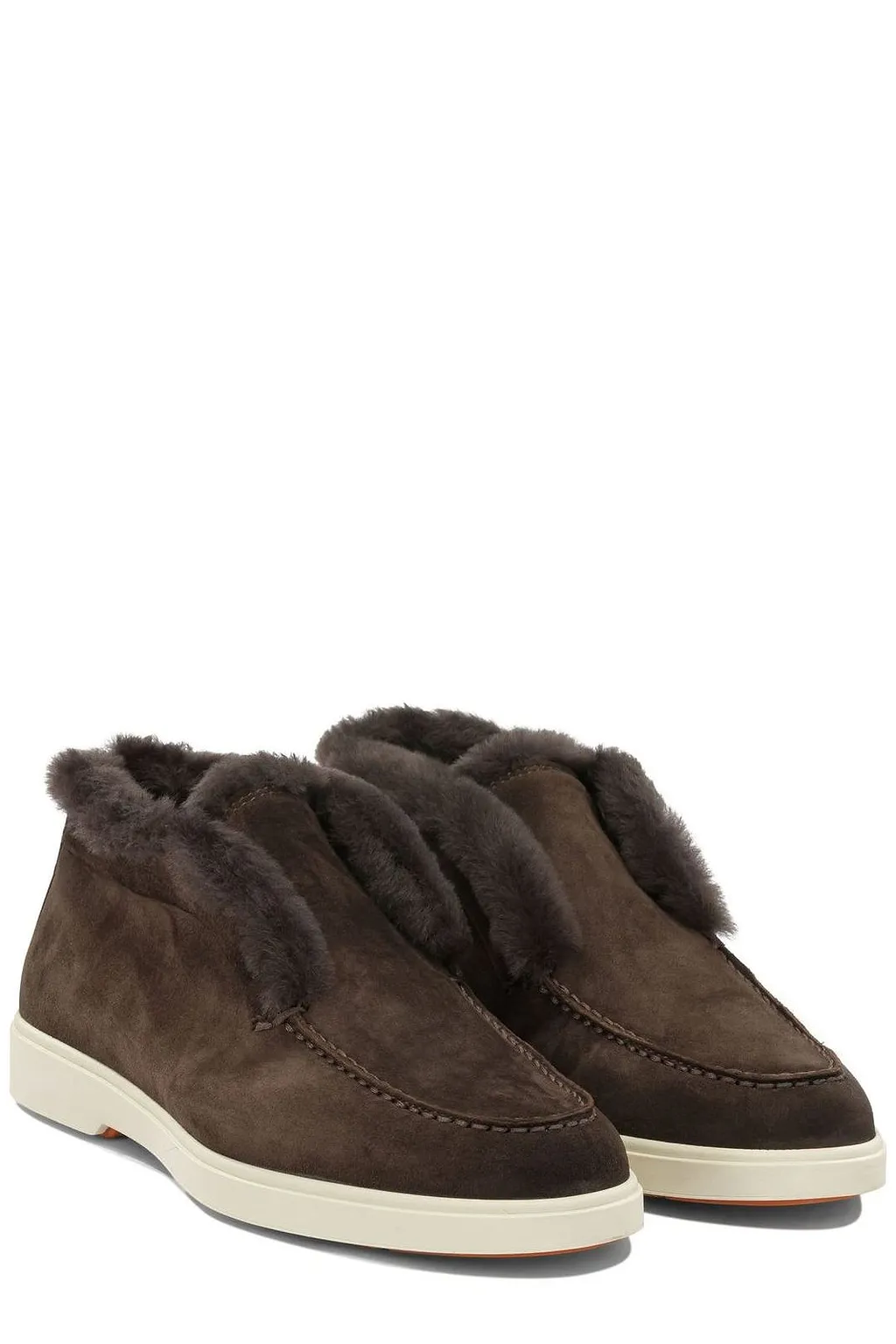 Santoni Shearling Desert Boots