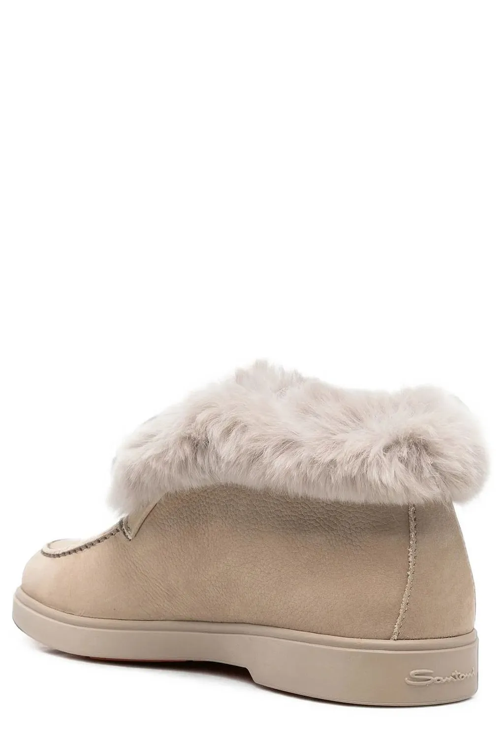 Santoni Shearling-Lined Ankle Boots
