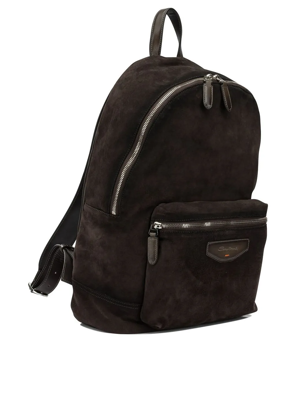 Santoni Suede Zip Backpack