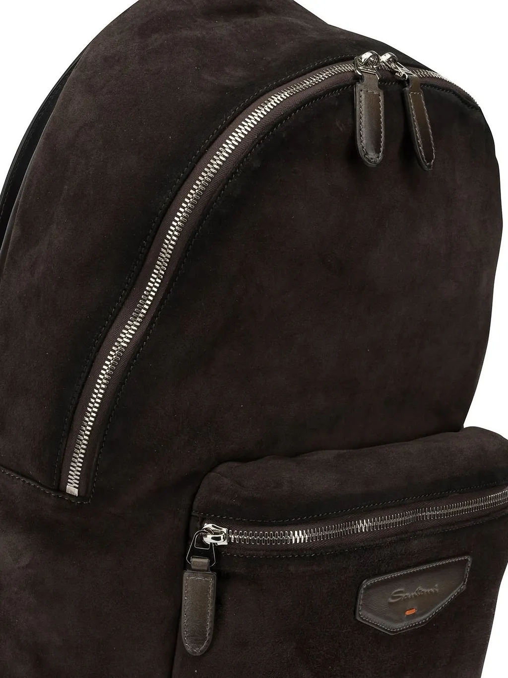 Santoni Suede Zip Backpack