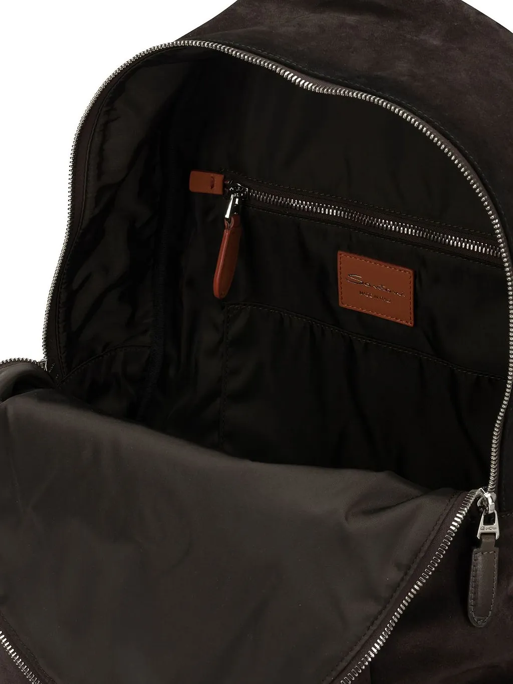 Santoni Suede Zip Backpack