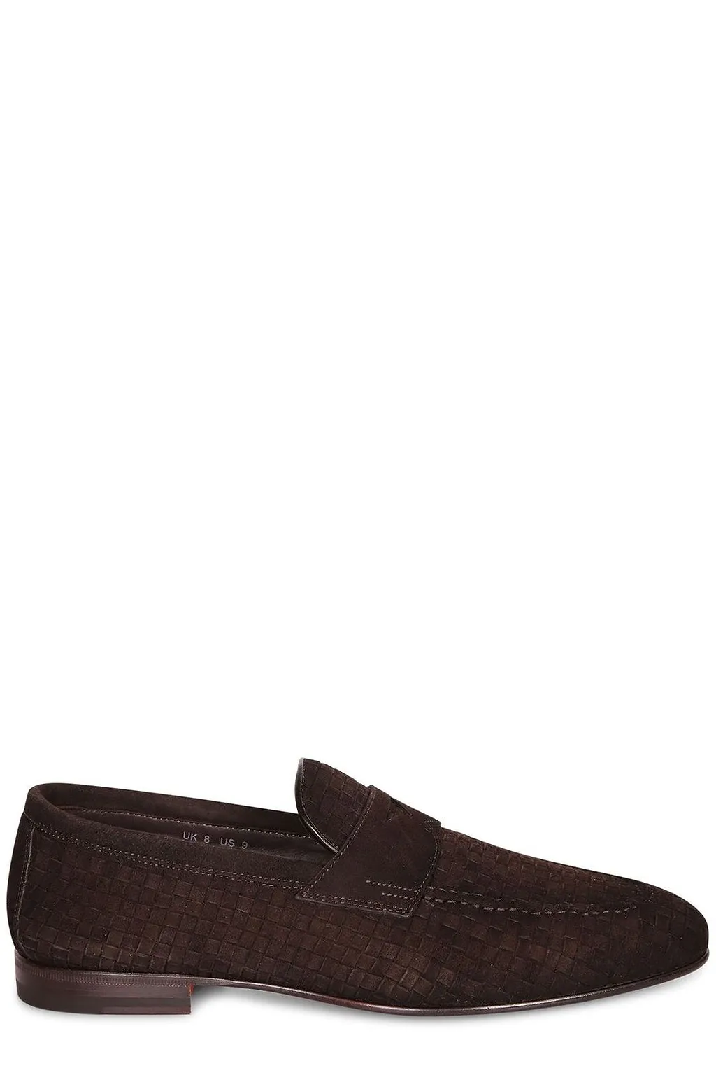 Santoni Woven Penny Loafers