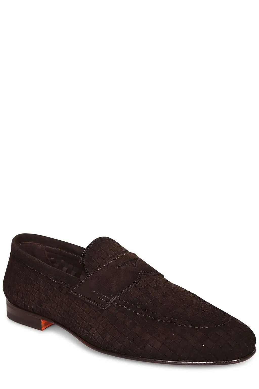 Santoni Woven Penny Loafers